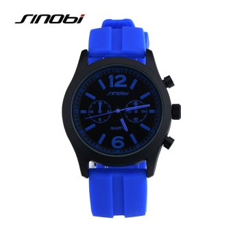 SINOBI 9269 Sports Women's Wrist Watches Waterproof Silicone Watchband Geneva Quartz Clock - intl  