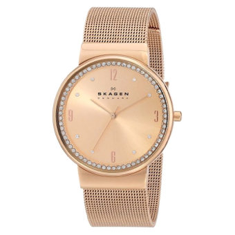 Skagen Women's SKW2130 Ancher Three-Hand Stainless Steel Rose Gold-Tone Stainless Steel Watch (Intl)  