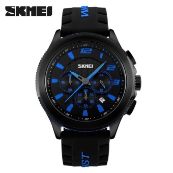 Skimei Men Casual Silicone Quartz Watch Waterproof Fashion 30 Meters Waterproof Stopwatch 9136 - Black - Intl April 2019 - 2 Skimei Men Casual Silicone Quartz Watch Waterproof Fashion 30 Meters Waterproof Stopwatch 9136 - Black - intl - 2