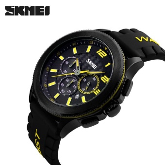 Skimei Men Casual Silicone Quartz Watch Waterproof Fashion 30 Meters Waterproof Stopwatch 9136 - Black - Intl April 2019 - 5 Skimei Men Casual Silicone Quartz Watch Waterproof Fashion 30 Meters Waterproof Stopwatch 9136 - Black - intl - 5