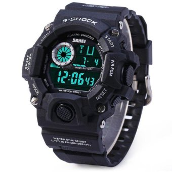 SKMEI 1019 MILITARY LED WATCH (BLACK) - intl  