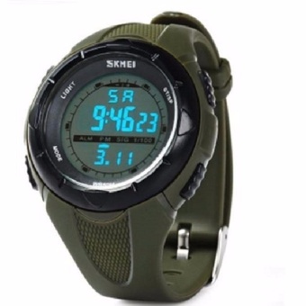 SKMEI 1025 Jam Tangan Pria Sport Digital Rubber 50 mm - Anti Air 50 M Renang - Water Resistant Watches - HIJAU  