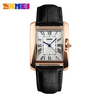 SKMEI 1085 Women's Fashion Luxury Retro Quartz Watches Analog Display Waterproof Women Casual Dress Wrist Watch - Black - intl  