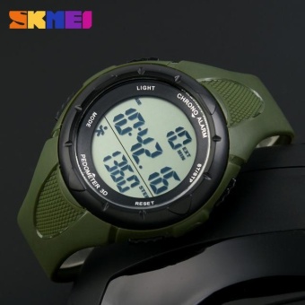 Skmei 1108 Women's Watch Fashion Pedometer Digital Fitness For Men Women Sports Outdoor Women's Wristwatches -Army Green - intl  