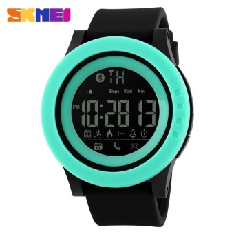 SKMEI 1255 Summer Men's Waterproof Electronic Watch Bluetooth Watch Green - intl  