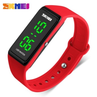 SKMEI 1265 Lady Simple Design LED Watch Digital Watch Red - intl  