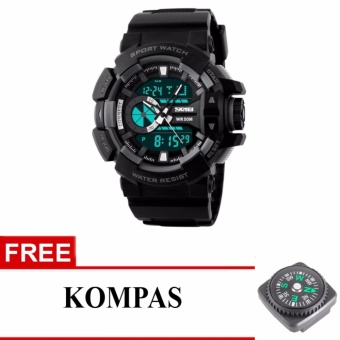 SKMEI Casio Men Sport LED Watch Water Resistant 50m - AD1117 free kompas  