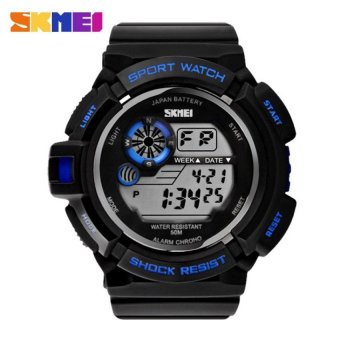 SKMEI Digital Watch Men Military Army Watch 50M Water ResistantDate Calendar LED Outdoor Sports Watches Relogio Masculino 0939Blue - intl  