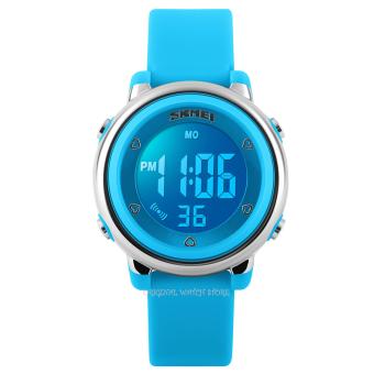 Skmei - Jam Tangan Wanita - Blue - Rubber Strap - 1100-E  