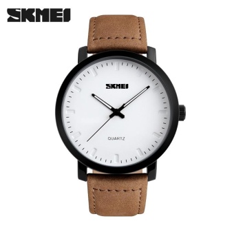 SKMEI Men's Fashion Watches Quartz Leather StrapWaterproof Wristwatch 1196 - intl  