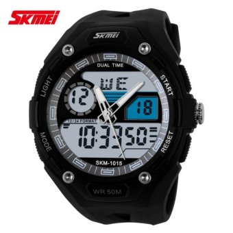 Skmei Sports Watch For Men / Boy / Student / Mens Digital WatchesLED Water Resistant 1015 Black - intl  