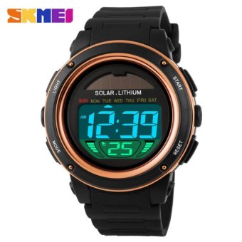 Skmei Sports Watch for Men / Boy / Student / Mens Digital WatchesLED Water Resistant 1096 Gold - intl  