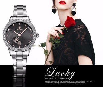 SKONE Brand Women Business Wristwatches Steel Rhinestone Watches  
