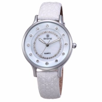 SKONE Brand Women's Fashion Quartz Sport Watches for Girls PU Leather Strap Wristwatches Luminous Hands Clocks 396002 - intl  