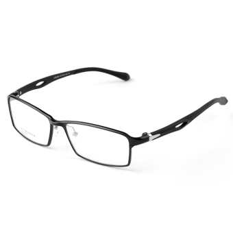Gambar Stallane New Fashion Myopia Optical Glasses Frame Hollow Legs Retro Full Frame Brand Eyewear Tr90 Eyeglasses For Men(Black)