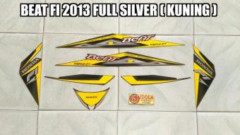 Gambar Striping Beat Fi 2013 Full Silver ( Kuning )