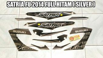 Gambar Striping Satria Fu 2014 Full Hitam ( Silver )