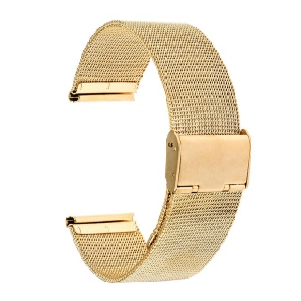 Super Slim Stainless Steel Gender Neutral Watchband Strap - Gold / 22mm - intl  