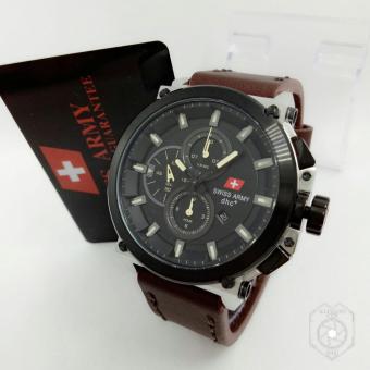 Swiss Army *DHC SA2263 - Jam Tangan Casual Pria - Leather Strap - Chrono Mode Aktif  