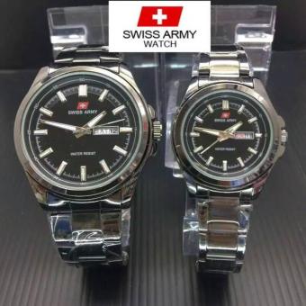 Swiss Army Jam Tangan Couple Rantai-SA 3341 AR  