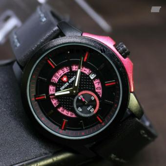 Swiss Army Jam Tangan Pria dan Wanita ( Unisex ) SA1700 Premium Leather Strap Crono detik