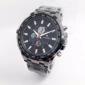 Swiss Army -jam tangan pria- rantai - stainless Steel -SA5219  