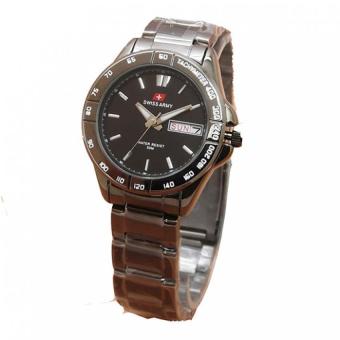 Swiss Army Jam Tangan Wanita – Leather stainless steel - SA 5095 Hitam  