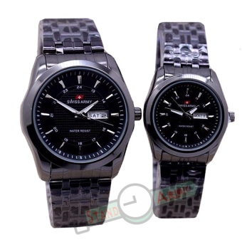 Swiss Army - SA 0001 - Jam Tangan Couple - Stainless - ( Hitam )  