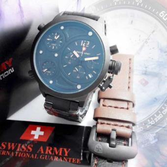 Swiss Army Triple Time SA4197 - Jam Tangan Pria - Chronograph- Stainless Steel Strap  