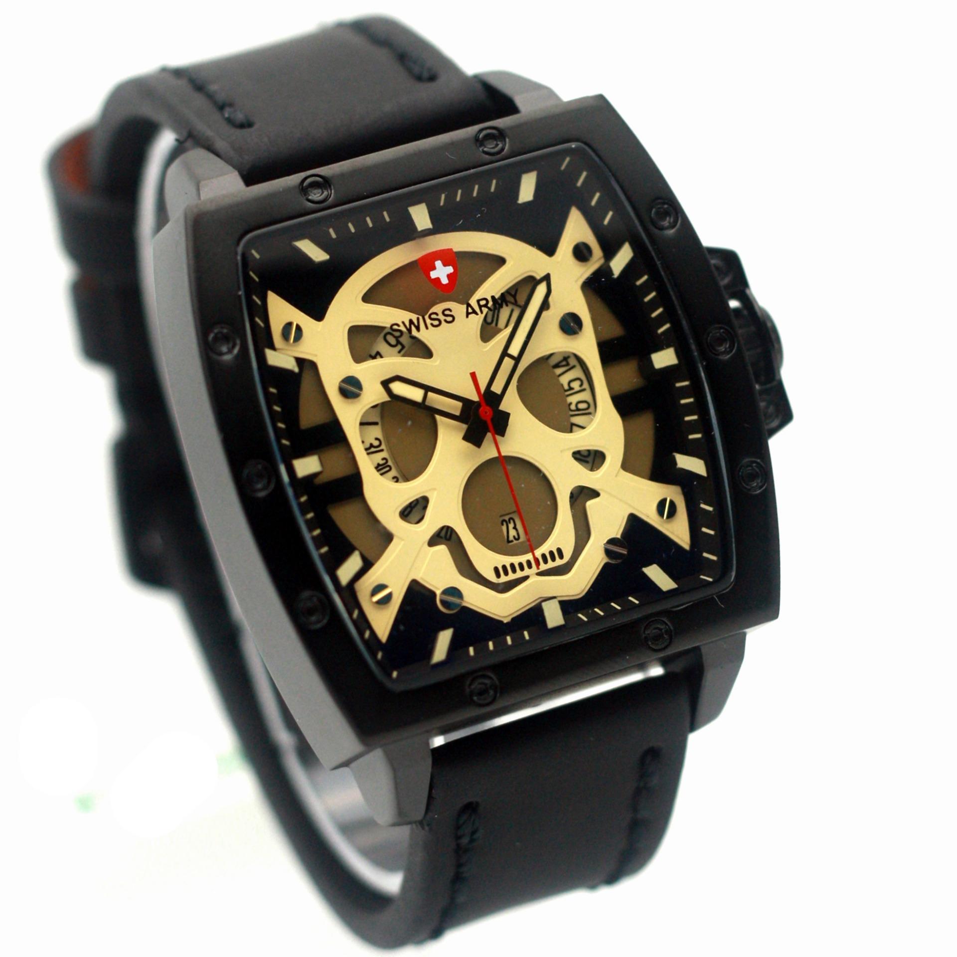 Detail Harga Swiss Army Watch Jam Tangan Pria -Hitam -Tali 