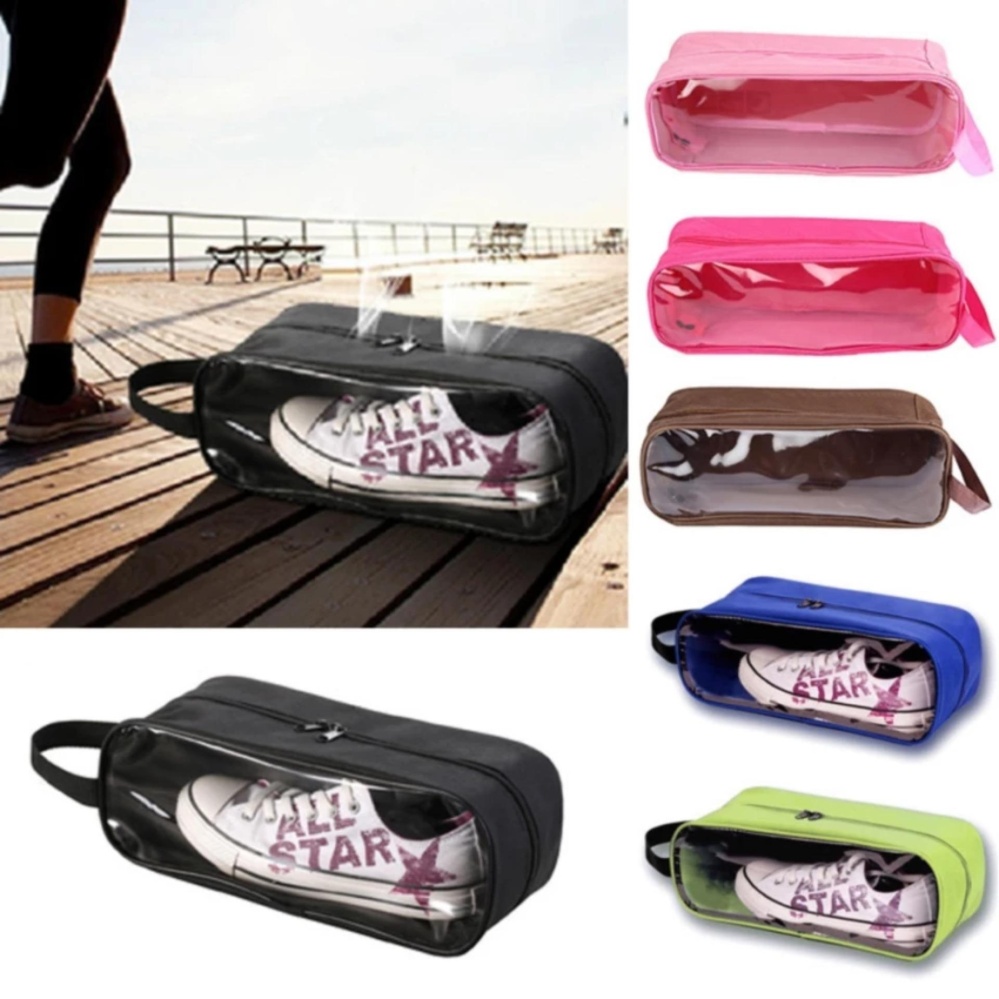 Tas Sepatu Sandal Olahraga Fitness Gym Sport Shoes Bag Organizer - Aksesoris Olahraga Tas Organizer Multifungsi- Pink