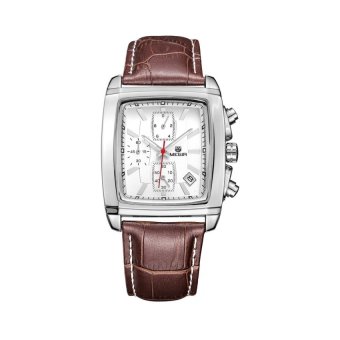 TATA MEGIR Male Watch Three Swiss Sports Watch WaterproofElectronic Watches Luminous Watches 2028G (Brown) - intl  