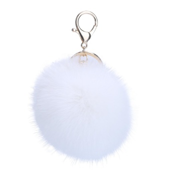 Jual telimei Novelty Keychain with Plush Cute Artificial Rabbit Fur
KeyChain for Car Key Ring Bag Purse Charm (White) intl Online Review