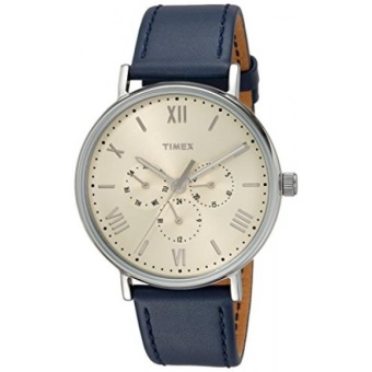 Timex Unisex TW2R29200 Southview 41 Multifunction Blue/White Leather Strap Watch - intl  