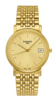TISSOT Desire Gent Tangan Pria T52548121 - Stainless Steel - Gold  