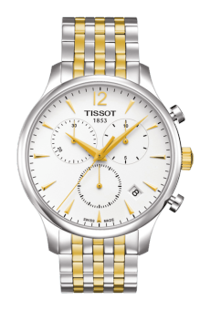 TISSOT Tradition Chronograph Jam Tangan Pria T0636172203700 - Stainless Steel - Silver  