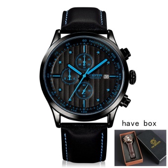 Top Luxury Brand Ochstin Men Sports Watch Jam Tangan es Men's Quartz Date Leather Army Military Wrist Watch Jam Tangan Clock Man GQ042 - intl  