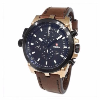 Triple 8 Collection - Expedition 6621MCLBRBA - Jam Tangan Pria - Rose Gold  
