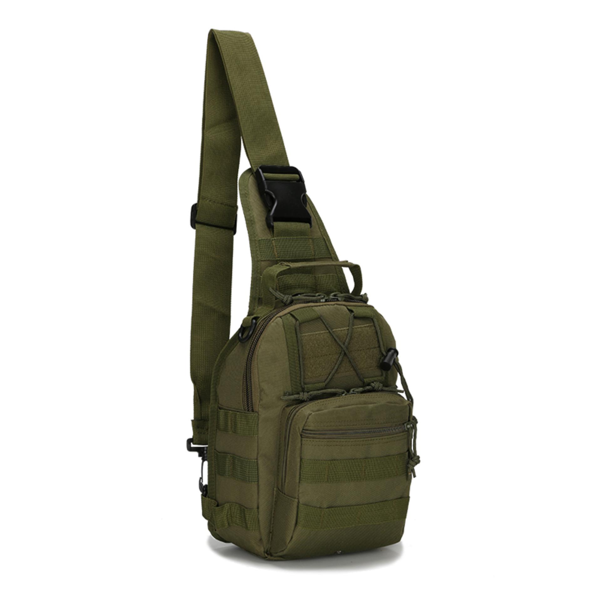 Unique Tas Bahu dan Pinggang Selempang Army - Army Sling Bag - Digital Green