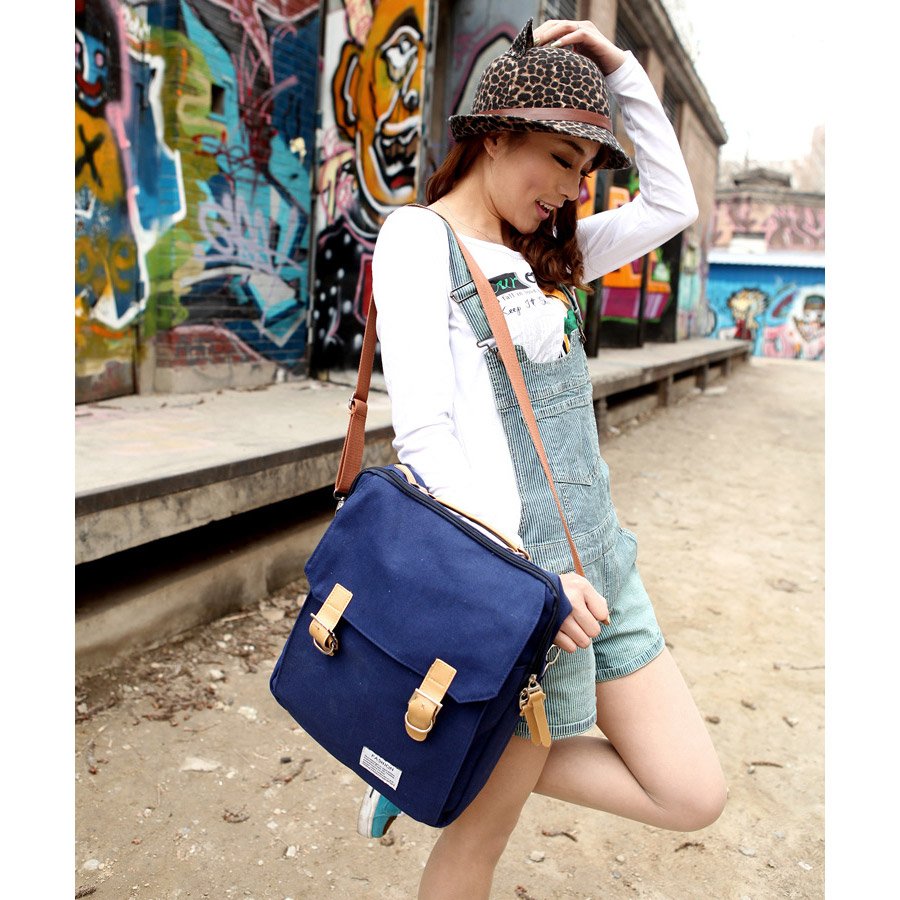 uNiQue Tas Laptop Ransel Backpack Dan Sling Bag Korean Elite Premium K7 Biru