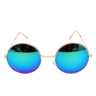 Unisex Vintage Round Metal Frame Sunglasses 210 BLUE - Kacamata Wanita August 2018 - 2 Unisex Vintage Round Metal Frame Sunglasses 210 BLUE - Kacamata Wanita - 2