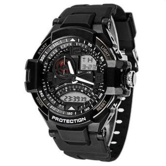 Waterproof Digital LED Multi-function Military Sports Watch - Black - intl  