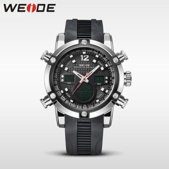 WEIDE WH5205 High Quality 30 Meters Water Resistant LCD Quartz Stopwatch Running Sports Watches for Men Black - intl  