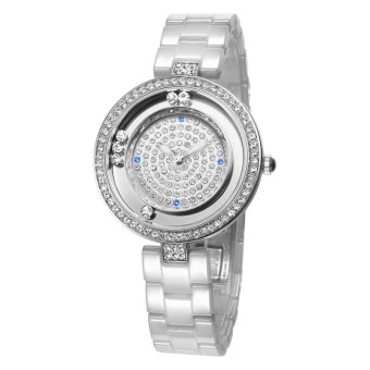 weishi WEIQIN Women Watch Brand Luxury Ceramic Band Fashion Watches Ladies Rose Gold Wrist Watch Quartz Hours s Feminino 2016 (white white)  