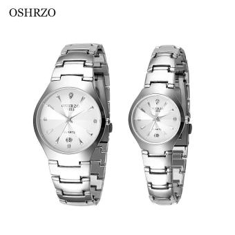 [WHITE] OSHRZO os8015g1 Couple Quartz Rhinestone Wristwatch - intl  