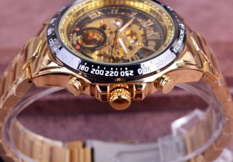Winner Number Sport Design Bezel Golden Top Brand Luxury Montre Homme Clock Men Automatic Skeleton Watch-Black Watchcase Black Dial Rose Gold Marks - Intl Desember 2018 - 3 Winner Number Sport Design Bezel Golden Top Brand Luxury Montre Homme Clock Men Automatic Skeleton Watch-Black Watchcase Black Dial Rose gold Marks - intl - 3