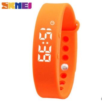 Women LED Sports Bracelet 3D Pedometer Health Monitoring Smart Digital Watch Sleep Quality Temperature Monitoring Smart Watch - Orange - intl  
