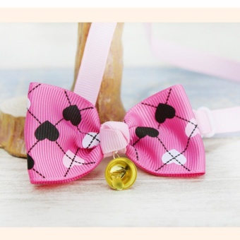 Gambar WONDERSHOP Cute Cats Dog Puppy Pet Collar Necklace BownotAdjustable Bowtie with Bell ( Type 2 )   intl