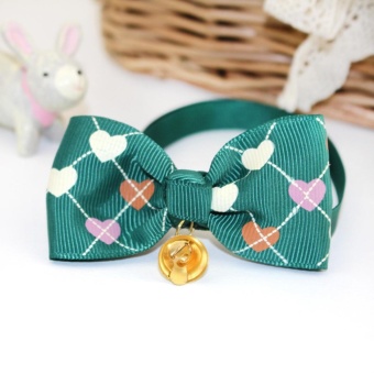 Gambar WONDERSHOP Cute Cats Dog Puppy Pet Collar Necklace BownotAdjustable Bowtie with Bell ( Type 3 )   intl