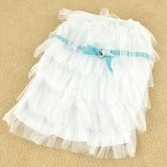 Gambar WONDERSHOP Fashion Cute Pet Dog Clothes Costume Layered ApparelPrincess Dress Skirt 3 colors ( White )   intl